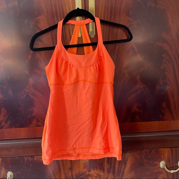 lululemon athletica Tops - Lululemon Orange Scoop Me Up Bra Tank